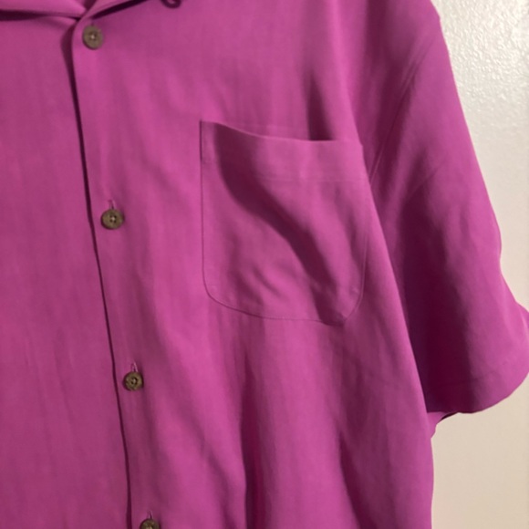 Tommy Bahama Pink Silk‎ Button Up Shirt XL - Picture 5 of 7